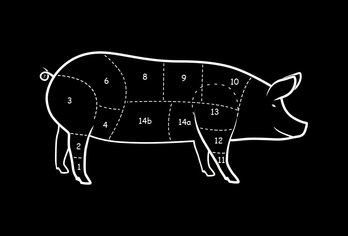 Schwein Fleischteile